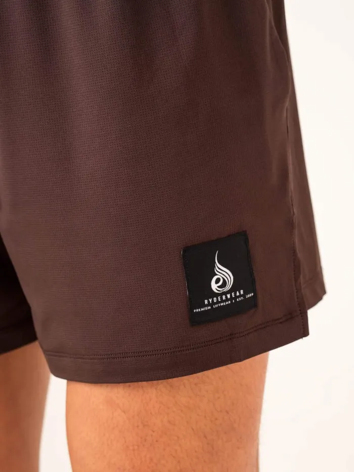 Terrain Mesh Gym Shorts 8211 Dark Oak Men Ryderwear Gym Shorts