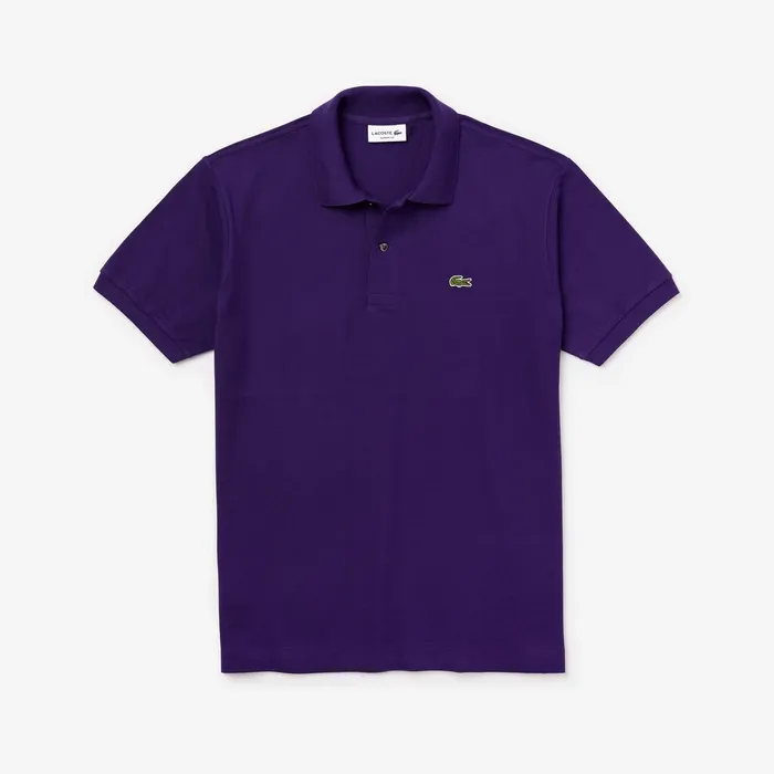 The Original Polo Lacoste Mens L1212 Polo Purple Casaul