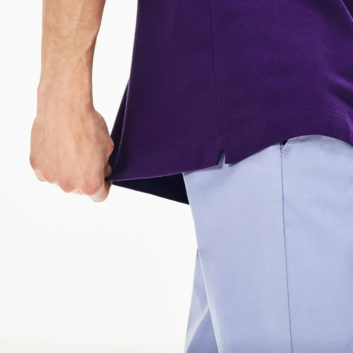 The Original Polo Lacoste Mens L1212 Polo Purple Casaul
