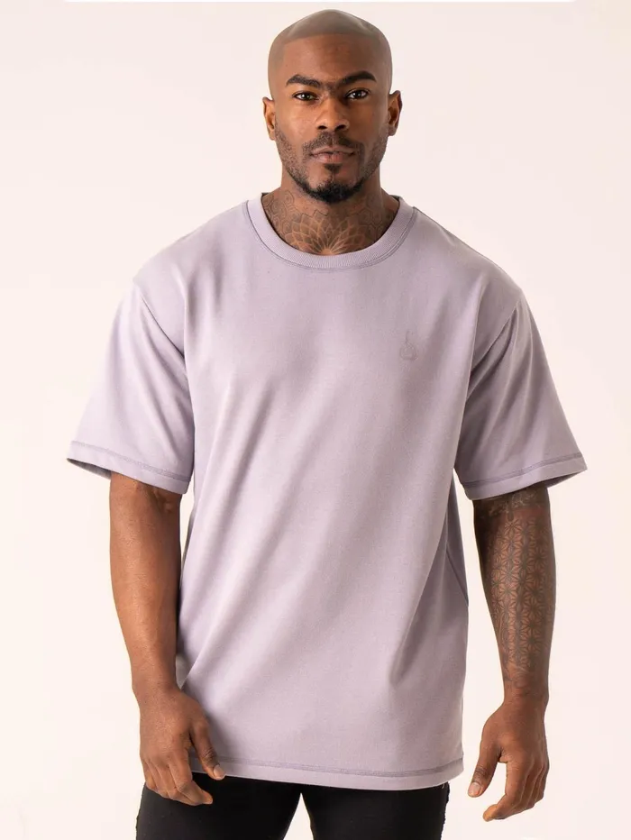 Throwback Oversized Fleece TShirt 8211 Lavender Men Ryderwear Tops