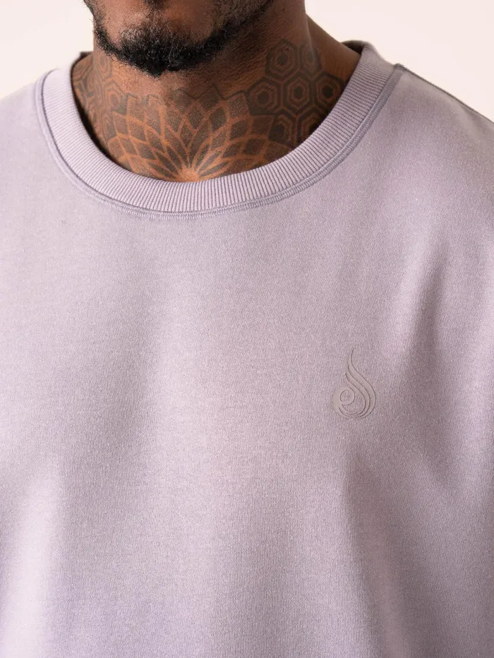 Throwback Oversized Fleece TShirt 8211 Lavender Men Ryderwear Tops
