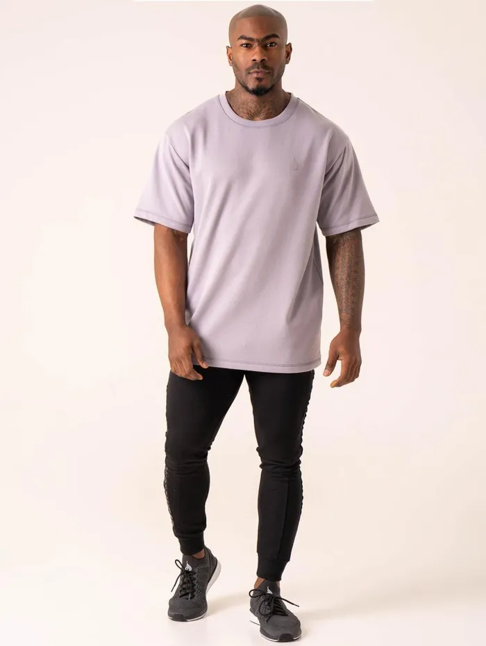 Throwback Oversized Fleece TShirt 8211 Lavender Men Ryderwear Tops