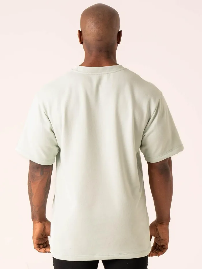 Throwback Oversized Fleece TShirt 8211 Seafoam Men Ryderwear Tops