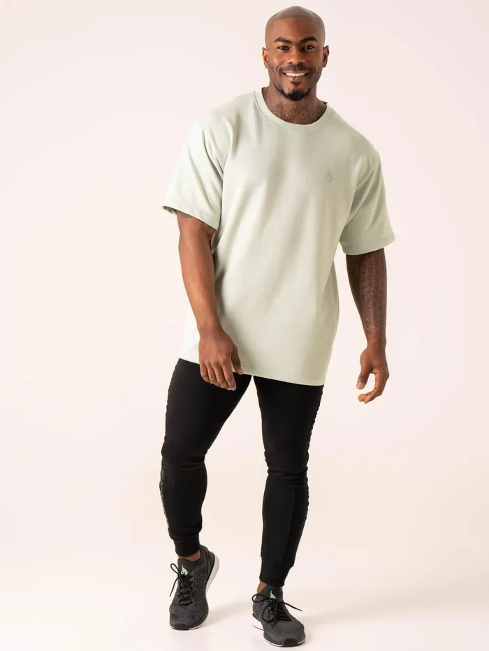 Throwback Oversized Fleece TShirt 8211 Seafoam Men Ryderwear Tops