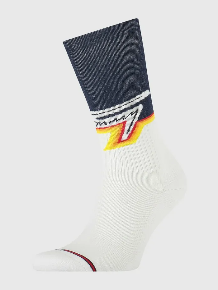 Tommy Hilfiger 1Pack Gradient Signature Logo Socks Navy Mens Socks Online
