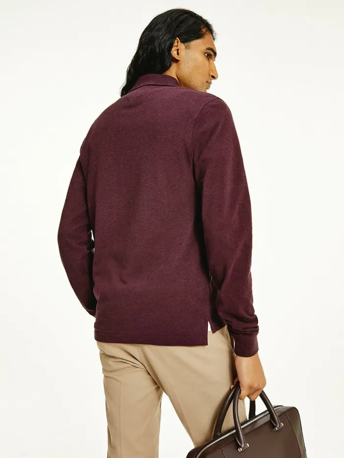 Tommy Hilfiger 1985 Collection Moulin Slim Long Sleeve Polo Rouge Mens Polo Shirts Gift 4 You