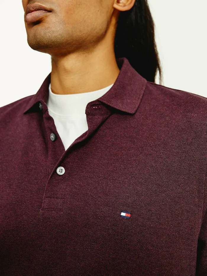 Tommy Hilfiger 1985 Collection Moulin Slim Long Sleeve Polo Rouge Mens Polo Shirts Gift 4 You