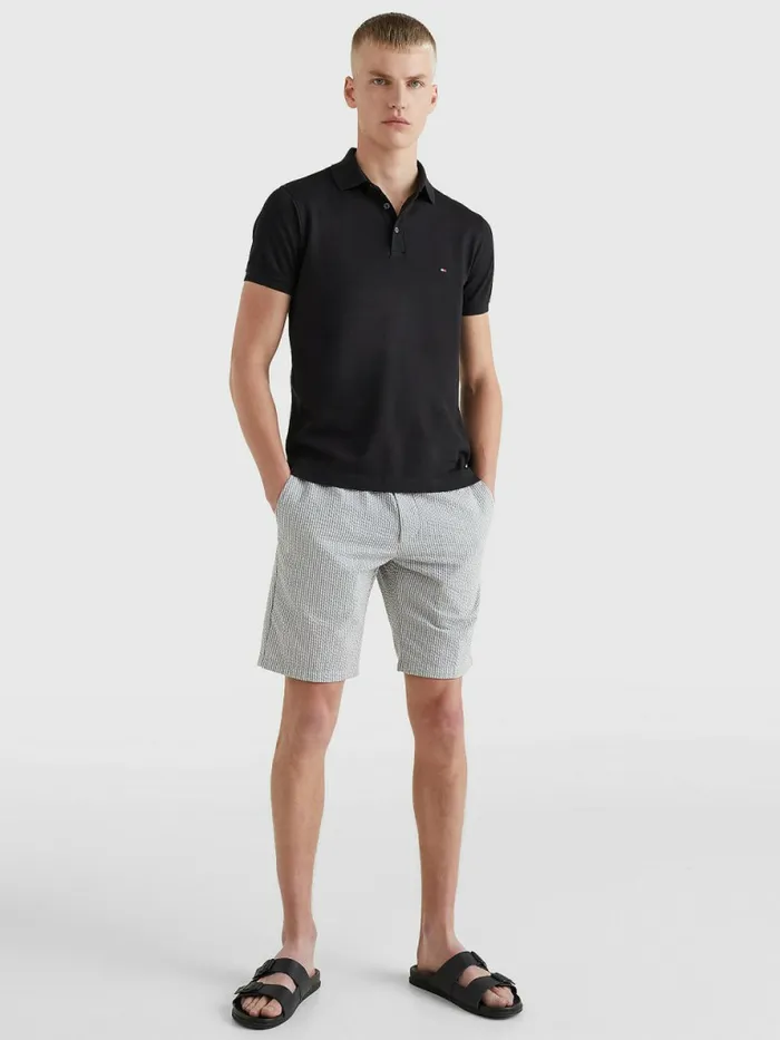 Tommy Hilfiger 1985 Collection Slim Fit Polo Black Mens Polo Shirts Sale