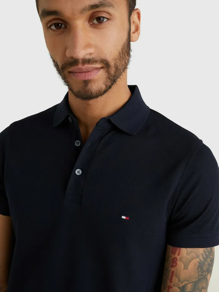 Tommy Hilfiger 1985 Collection Slim Fit Polo Desert Sky Mens Polo Shirts Popular