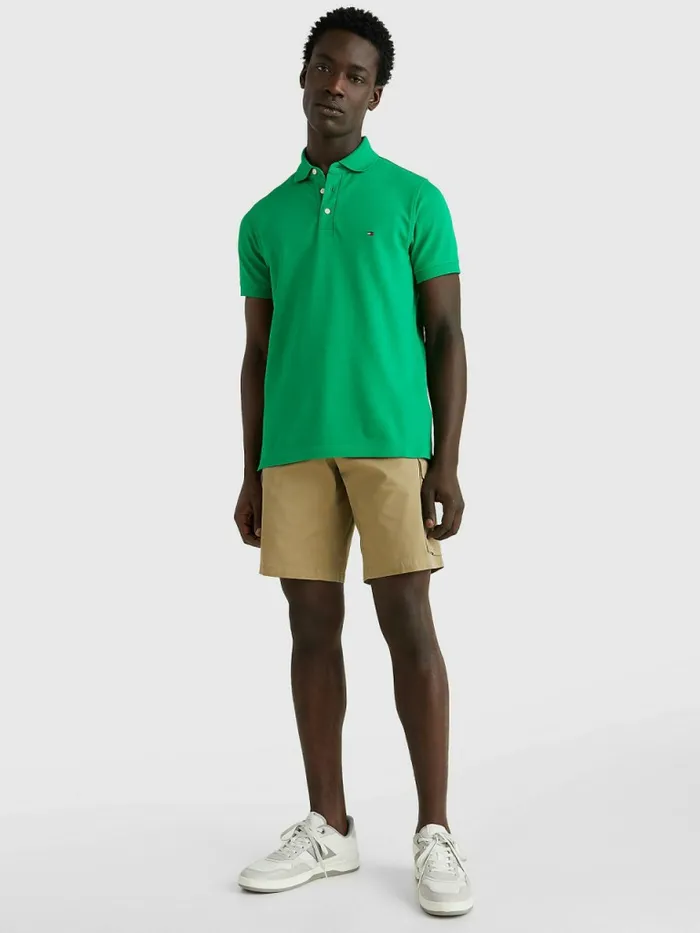 Tommy Hilfiger 1985 Collection Slim Fit Polo Grassy Meadow Mens Polo Shirts Near Me