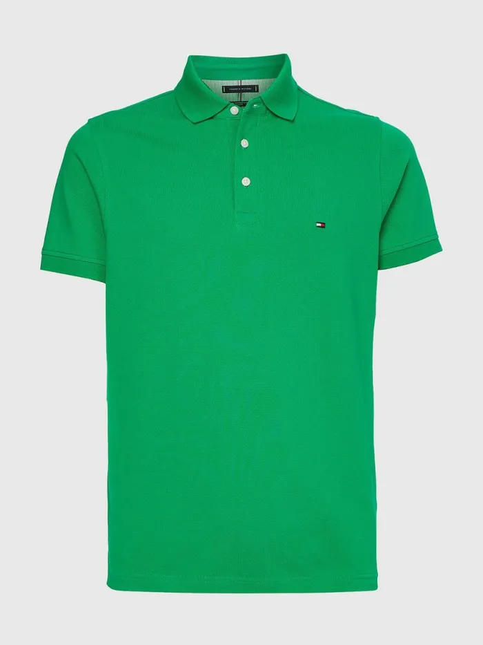 Tommy Hilfiger 1985 Collection Slim Fit Polo Grassy Meadow Mens Polo Shirts Near Me