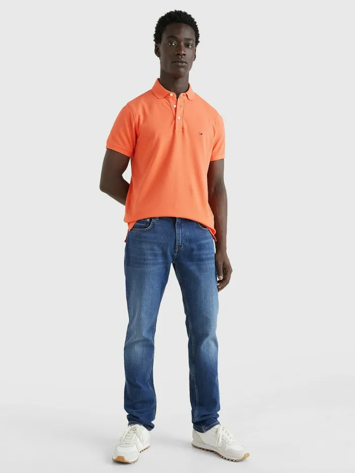 Tommy Hilfiger 1985 Collection Slim Fit Polo Hawaiian Coral Mens Polo Shirts Gift Ideas