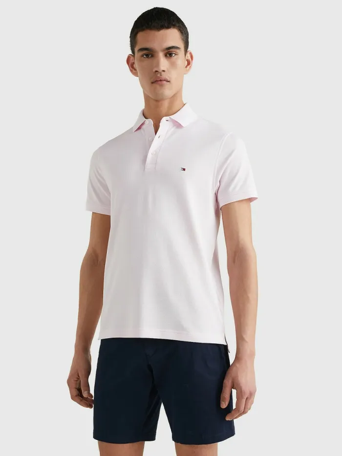 Tommy Hilfiger 1985 Collection Slim Fit Polo Light Pink Mens Polo Shirts Cheap On Sale Tommy Hilfiger 1985 Collection Slim Fit Polo Light Pink Mens Polo Shirts Cheap On Sale