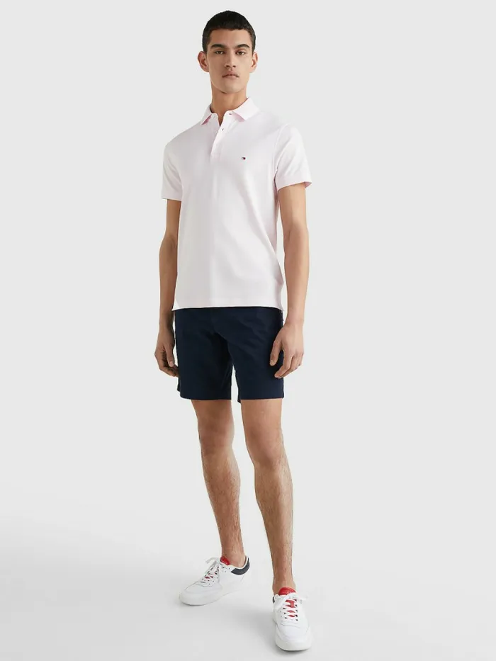 Tommy Hilfiger 1985 Collection Slim Fit Polo Light Pink Mens Polo Shirts Cheap On Sale