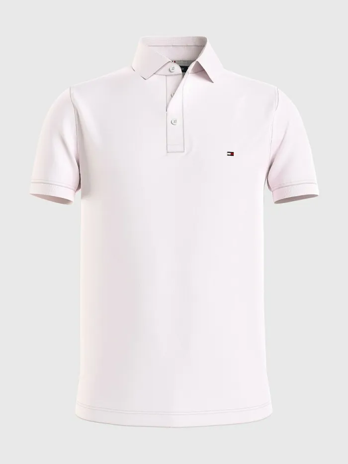 Tommy Hilfiger 1985 Collection Slim Fit Polo Light Pink Mens Polo Shirts Cheap On Sale