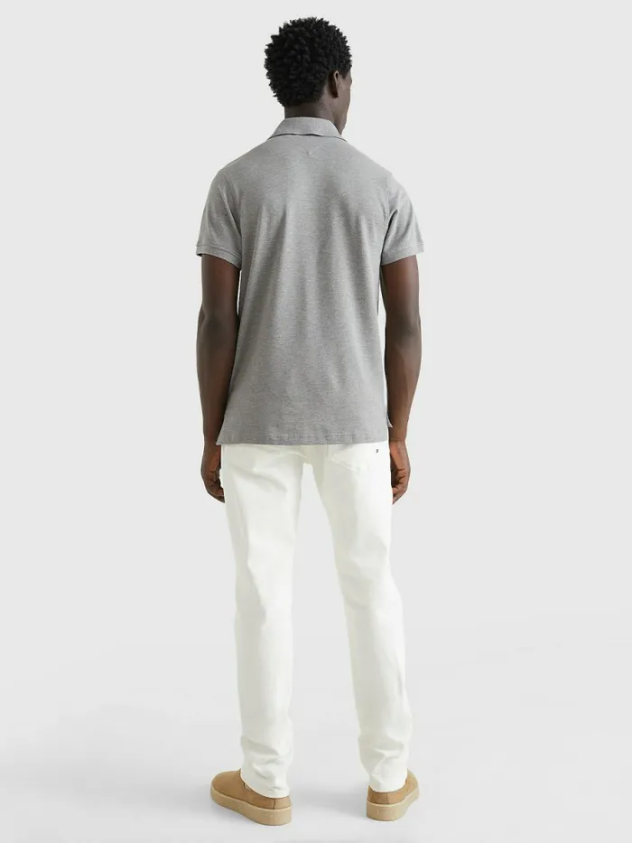 Tommy Hilfiger 1985 Collection Slim Fit Polo Medium Grey Heather Mens Polo Shirts Casaul