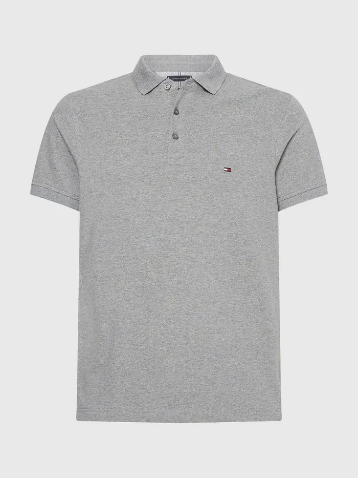 Tommy Hilfiger 1985 Collection Slim Fit Polo Medium Grey Heather Mens Polo Shirts Casaul