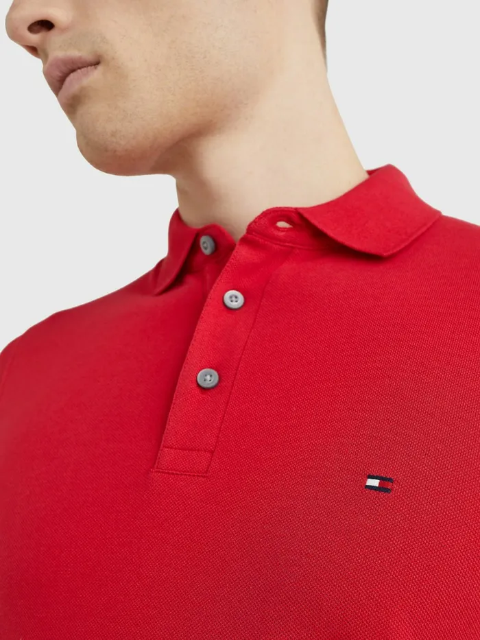 Tommy Hilfiger 1985 Collection Slim Fit Polo Primary Red Mens Polo Shirts Gift 4 You