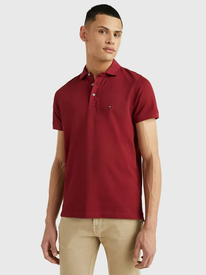 Tommy Hilfiger 1985 Collection Slim Fit Polo Rouge Mens Polo Shirts Sale