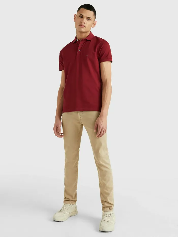 Tommy Hilfiger 1985 Collection Slim Fit Polo Rouge Mens Polo Shirts Sale