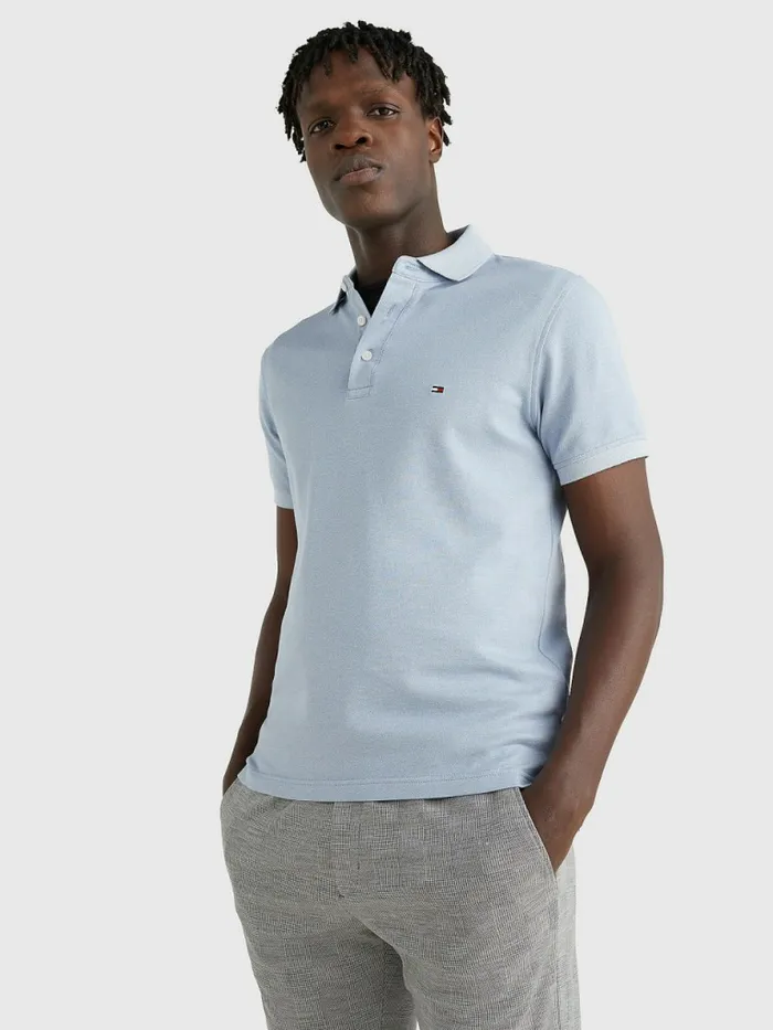 Tommy Hilfiger 1985 Collection Th Flex Organic Cotton Polo Daybreak BlueIvory Mens Polo Shirts For Sale Tommy Hilfiger 1985 Collection Th Flex Organic Cotton Polo Daybreak BlueIvory Mens Polo Shirts For Sale