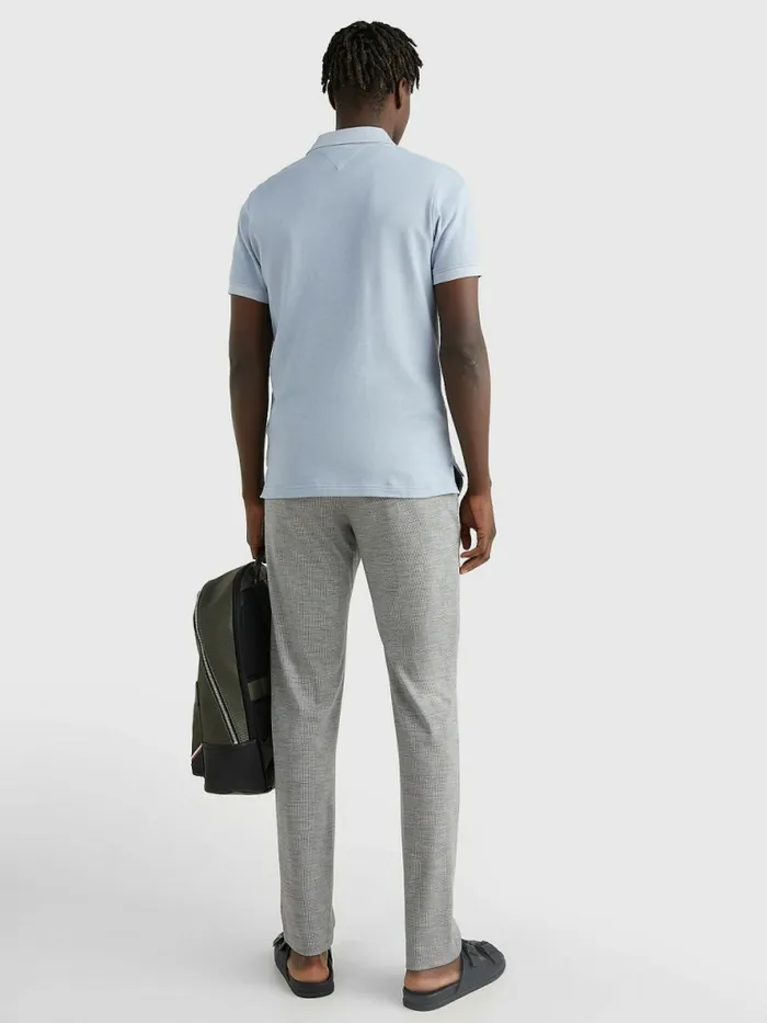 Tommy Hilfiger 1985 Collection Th Flex Organic Cotton Polo Daybreak BlueIvory Mens Polo Shirts For Sale