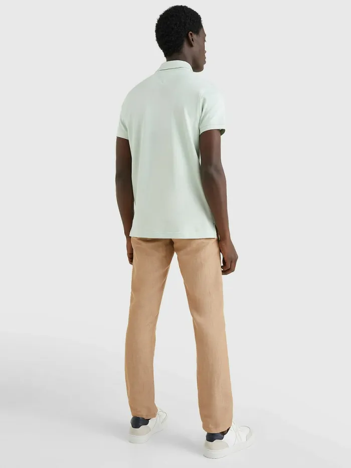 Tommy Hilfiger 1985 Collection Th Flex Organic Cotton Polo Minty EssenceIvory Mens Polo Shirts Gift 4 You