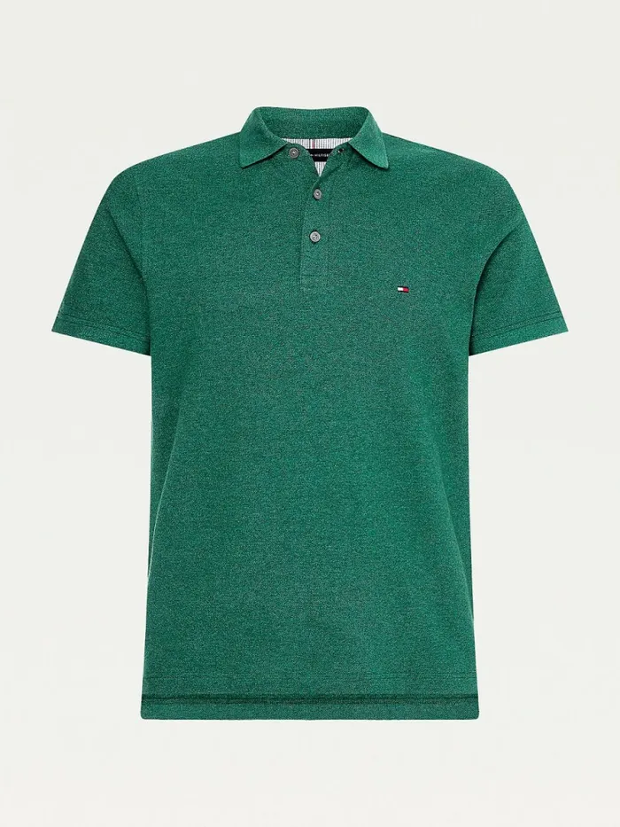 Tommy Hilfiger 1985 Collection Th Flex Organic Cotton Polo National Forest Mens Polo Shirts Popular