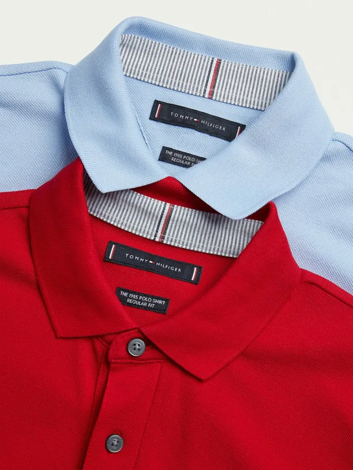 Tommy Hilfiger 1985 Collection Th Flex Polo Chambray Blue Mens Polo Shirts Near Me