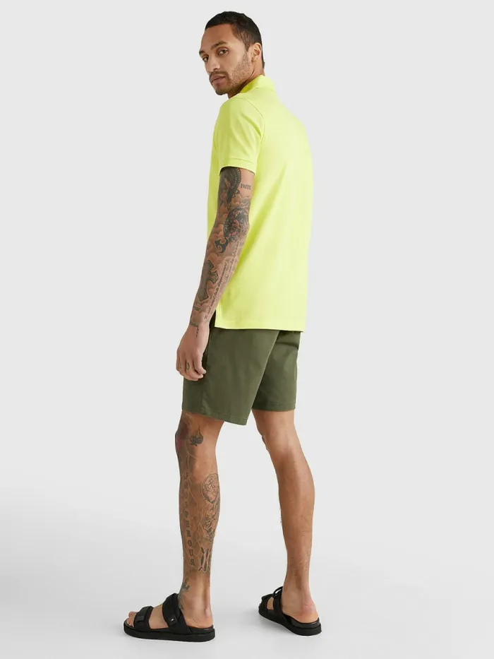 Tommy Hilfiger 1985 Collection Th Flex Polo Citrus Yellow Mens Polo Shirts Popular