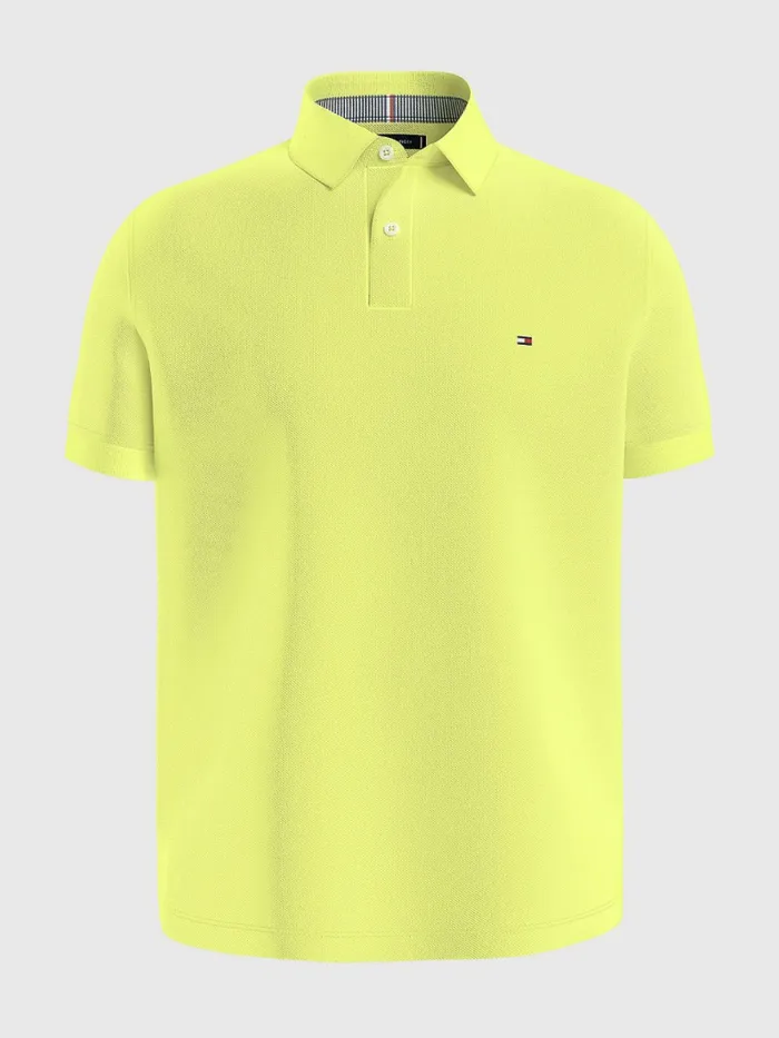 Tommy Hilfiger 1985 Collection Th Flex Polo Citrus Yellow Mens Polo Shirts Popular