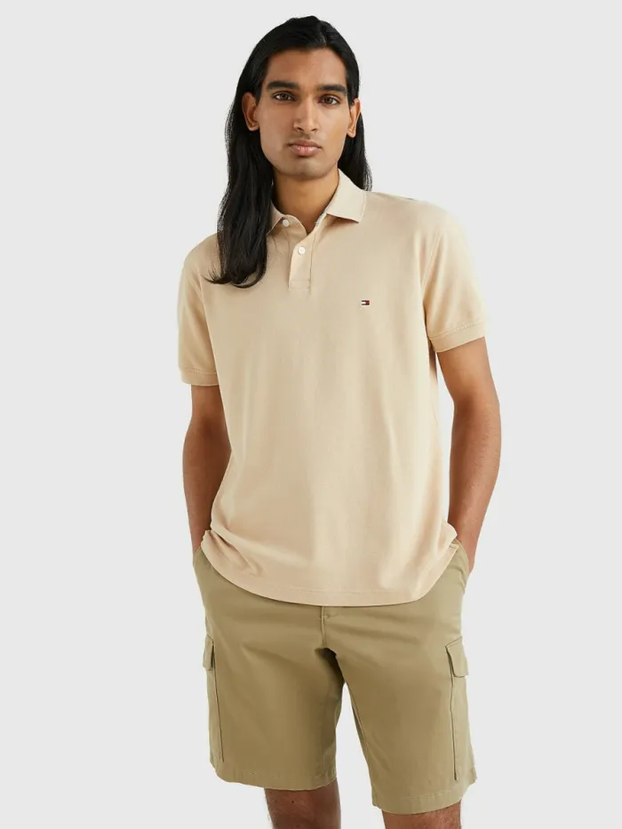 Tommy Hilfiger 1985 Collection Th Flex Polo Clayed Pebble Mens Polo Shirts Casaul Tommy Hilfiger 1985 Collection Th Flex Polo Clayed Pebble Mens Polo Shirts Casaul