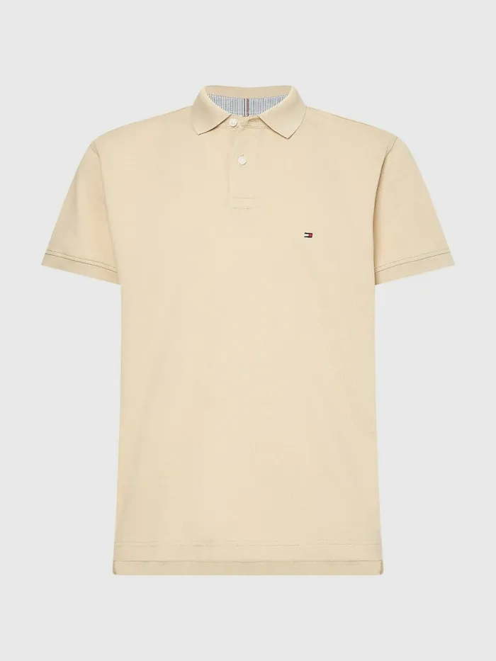 Tommy Hilfiger 1985 Collection Th Flex Polo Clayed Pebble Mens Polo Shirts Casaul