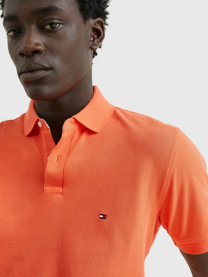 Tommy Hilfiger 1985 Collection Th Flex Polo Hawaiian Coral Mens Polo Shirts Gift Ideas
