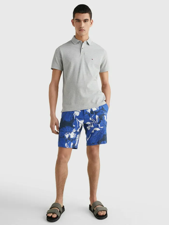 Tommy Hilfiger 1985 Collection Th Flex Polo Light Grey Heather Mens Polo Shirts Gift Ideas