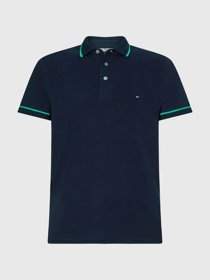 Tommy Hilfiger 1985 Collection Th Flex Slim Polo Desert Sky Mens Polo Shirts Gift Ideas