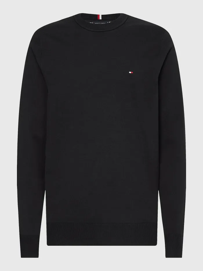 Tommy Hilfiger 1985 Collection Th Flex Sweatshirt Black Mens Knitwear Gift 4 You