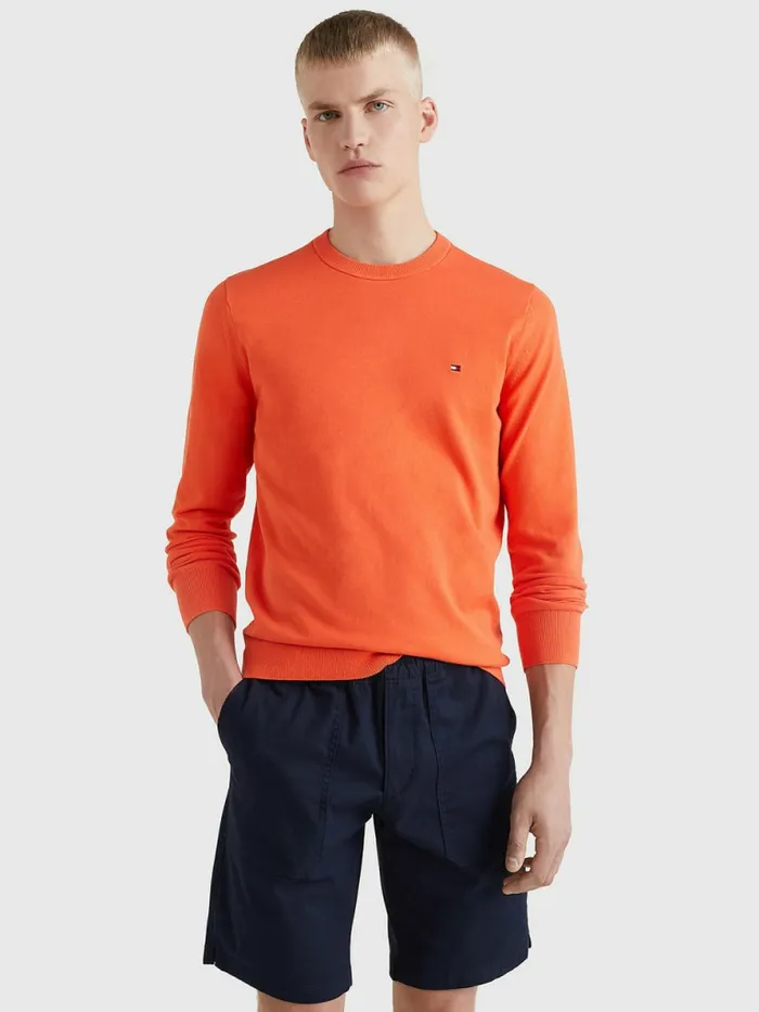 Tommy Hilfiger 1985 Collection Th Flex Sweatshirt Hawaiian Coral Mens Knitwear Gift for Friend Tommy Hilfiger 1985 Collection Th Flex Sweatshirt Hawaiian Coral Mens Knitwear Gift for Friend