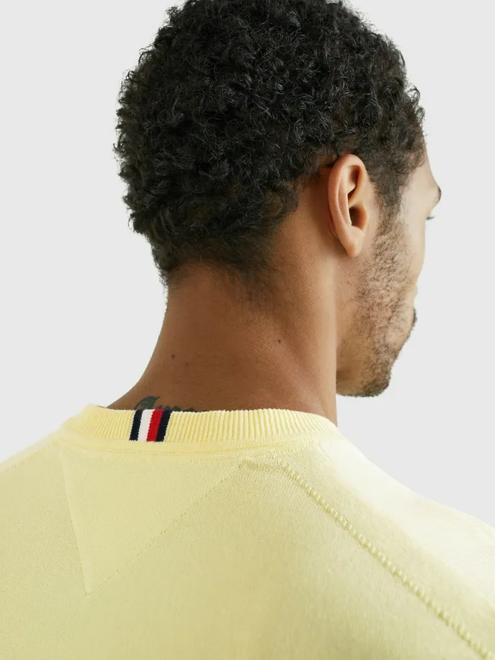 Tommy Hilfiger 1985 Collection Th Flex Sweatshirt Lemon Twist Mens Knitwear Online
