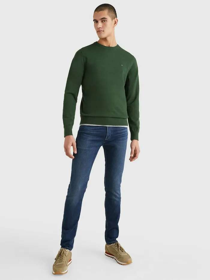 Tommy Hilfiger 1985 Collection Th Flex Sweatshirt National Forest Mens Knitwear On Sale