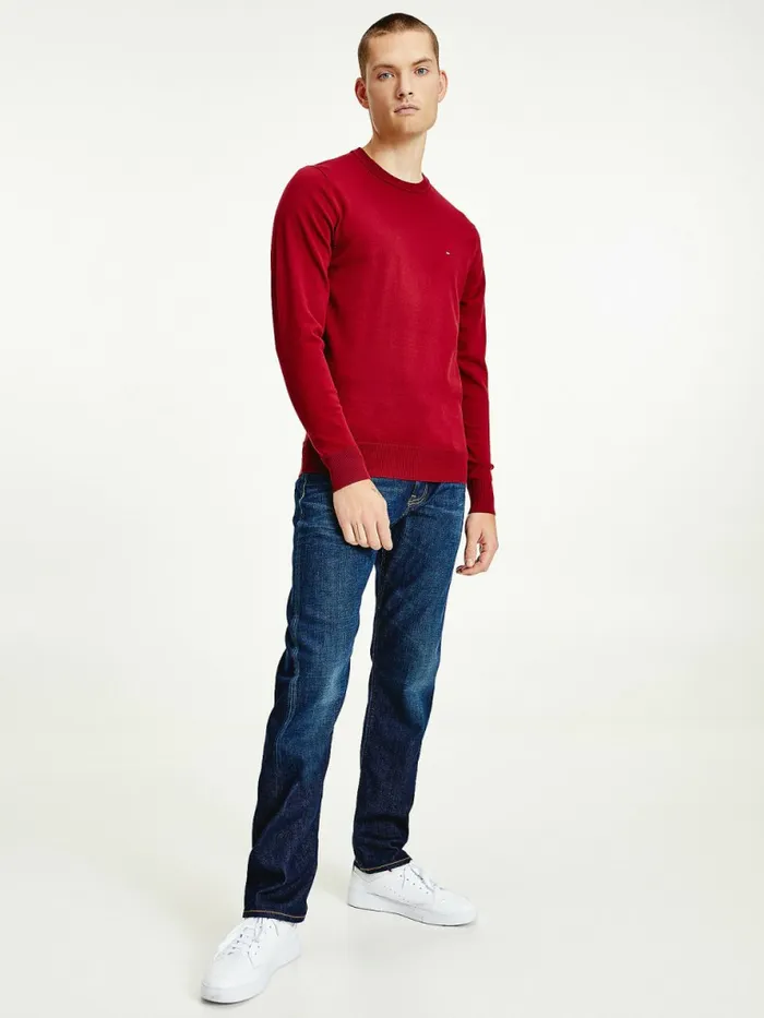 Tommy Hilfiger 1985 Collection Th Flex Sweatshirt Rouge Mens Knitwear Sale