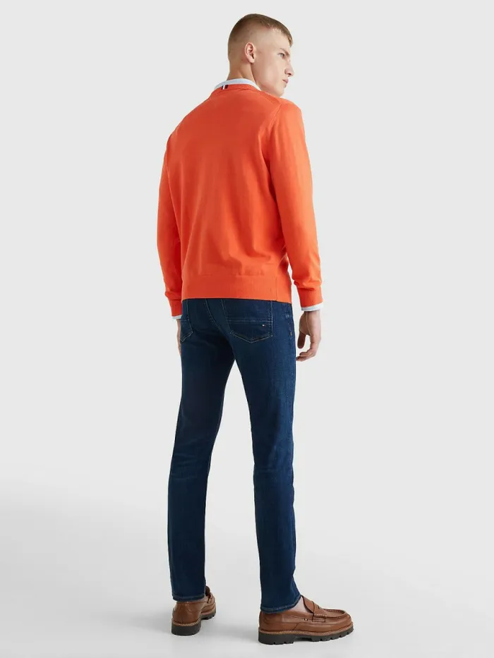 Tommy Hilfiger 1985 Collection Th Flex VNeck Jumper Hawaiian Coral Mens Knitwear On Sale