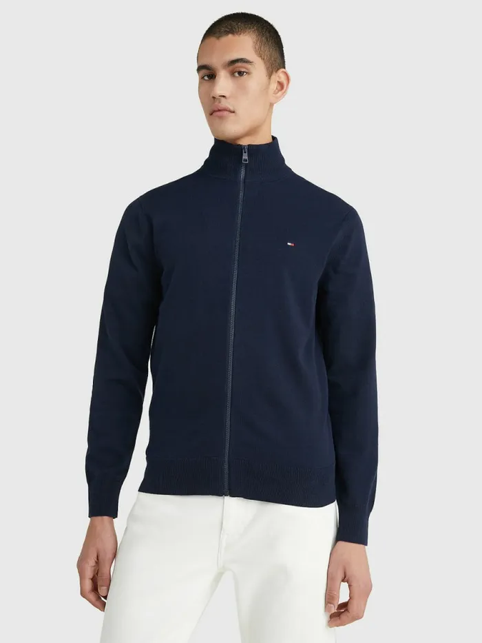 Tommy Hilfiger 1985 Collection Th Flex ZipThru Cardigan Desert Sky Mens Knitwear Gift Ideas Tommy Hilfiger 1985 Collection Th Flex ZipThru Cardigan Desert Sky Mens Knitwear Gift Ideas
