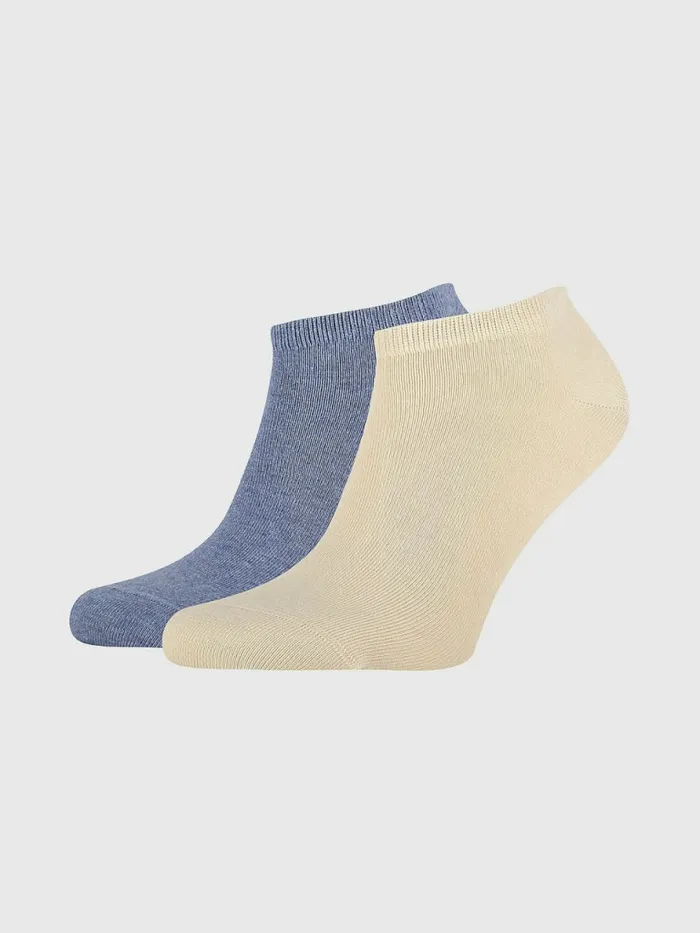 Tommy Hilfiger 2Pack Flag Trainer Socks Beige Combo Mens Socks Popular