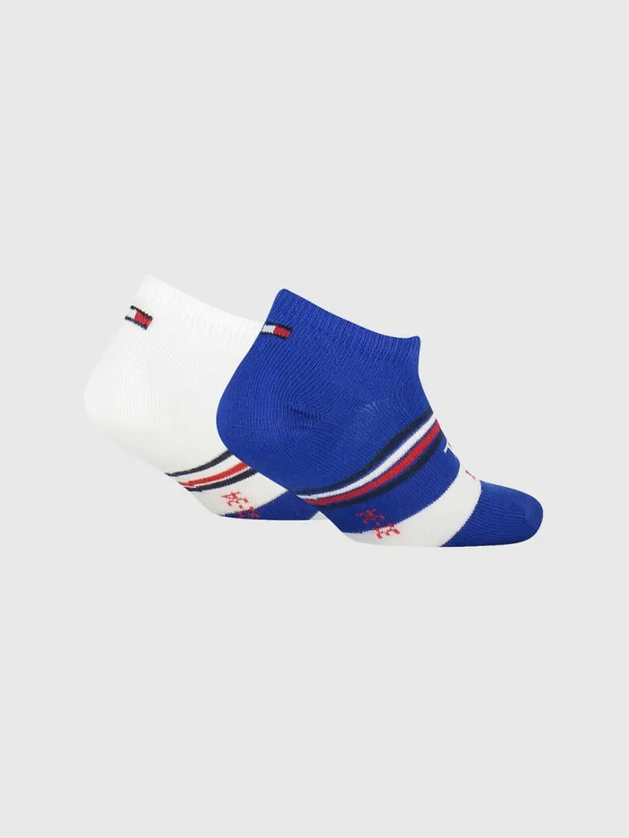 Tommy Hilfiger 2Pack Logo Stripe Trainer Socks Tommy Original Girls Underwear and Socks Casaul