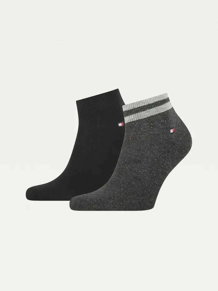 Tommy Hilfiger 2Pack Neppy AnkleLength Socks Black Mens Socks Gift Ideas