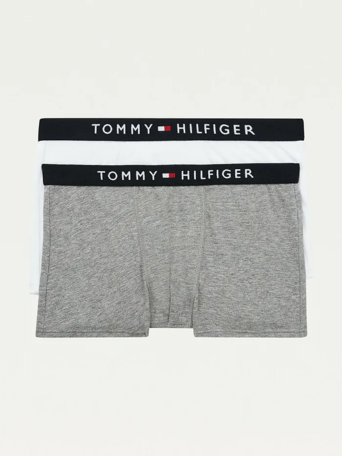 Tommy Hilfiger 2Pack Original Trunks WhiteMedium Grey Ht Boys Underwear and Socks Casaul Tommy Hilfiger 2Pack Original Trunks WhiteMedium Grey Ht Boys Underwear and Socks Casaul