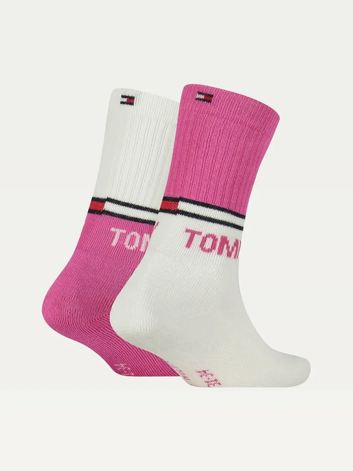 Tommy Hilfiger 2Pack Sport ColourBlocked Socks Pink Boys Underwear and Socks Casaul