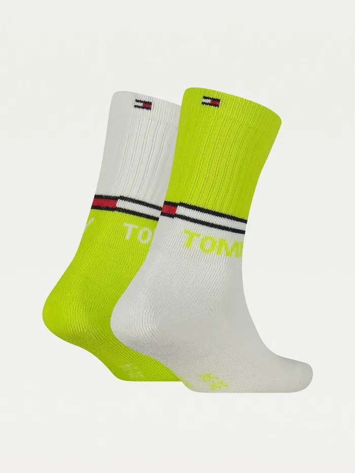 Tommy Hilfiger 2Pack Sports Socks Lime Boys Underwear and Socks Gift 4 You