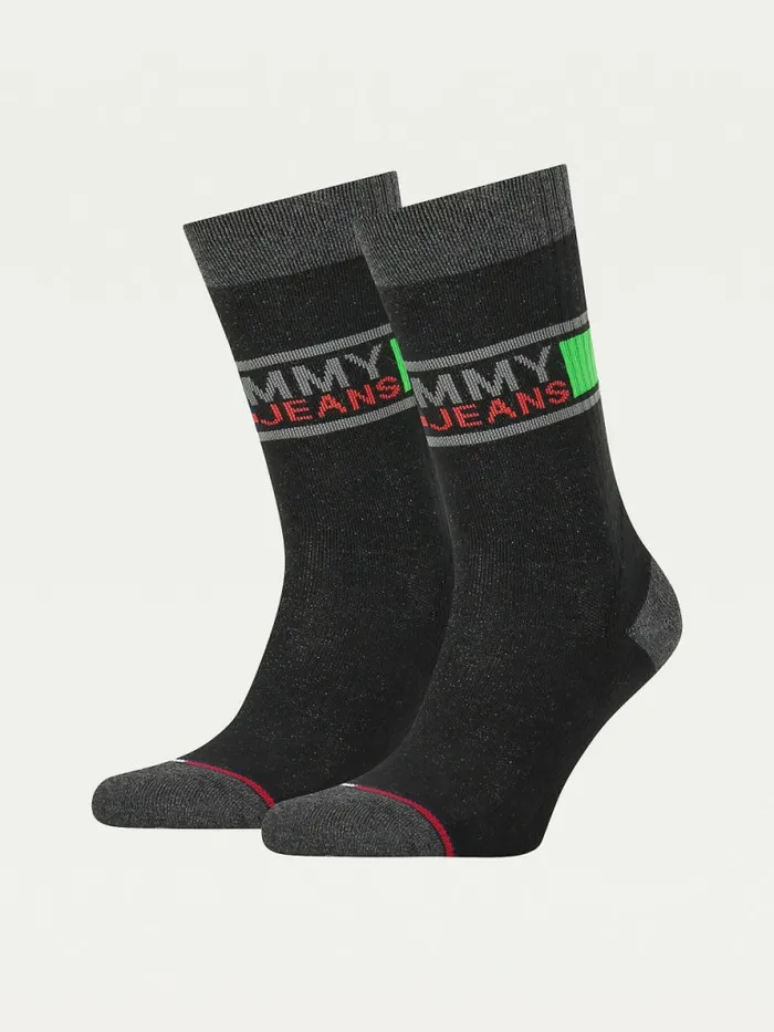 Tommy Hilfiger 2Pack Stretch Cotton Flag Socks GreenBlack Womens Socks and Hosiery Casaul Tommy Hilfiger 2Pack Stretch Cotton Flag Socks GreenBlack Womens Socks and Hosiery Casaul
